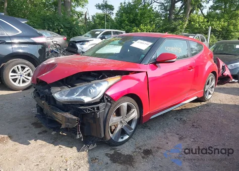 2013 Hyundai Veloster Turbo W/Black z USA, uszkodzony, nr VIN KMHTC6AEXDU138141